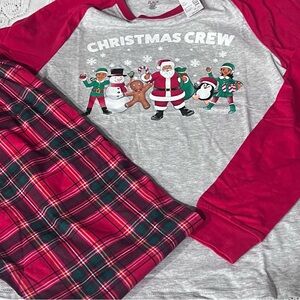 Christmas Crew Women's Pajama Set - Gray and Red